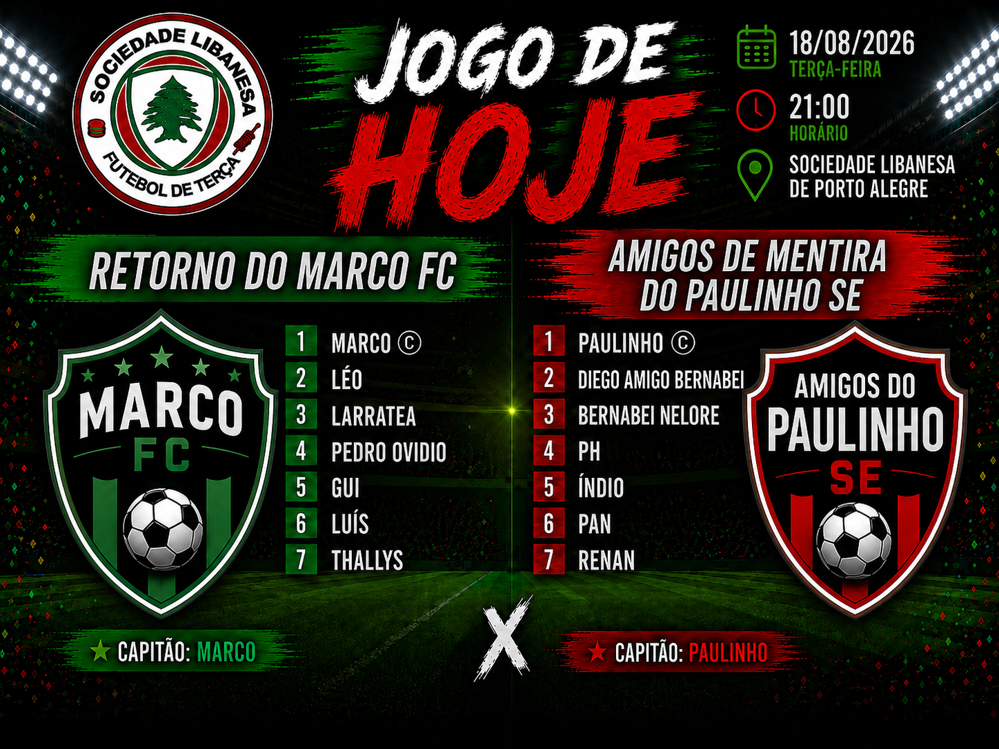 O retorno de Marco e o sempre combatente, Paulinho! Se enfrentam em uma noite de muita expectativa.